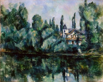  Banks Painting - The Banks of the Marne Paul Cezanne Landscape